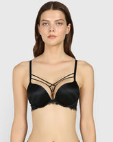 Isla & Evie Obvious Gel Padding Plunge Bra BLACK / 34B